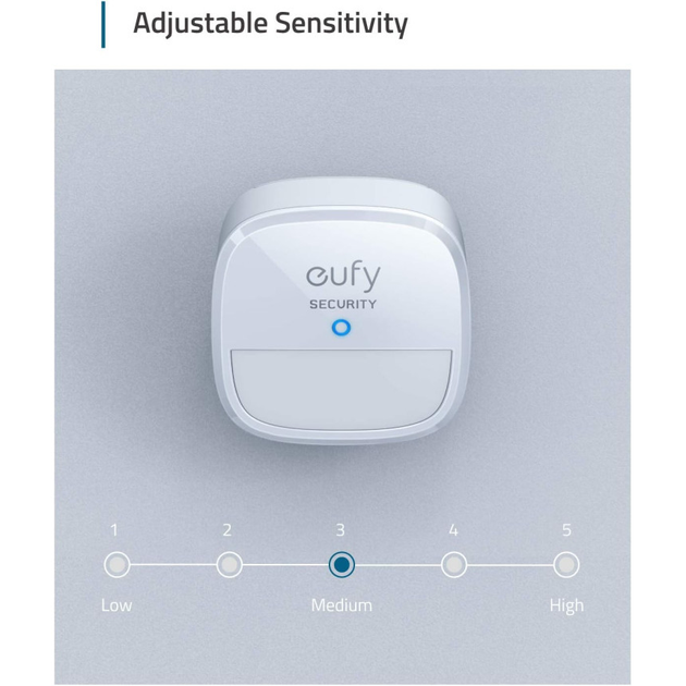 Датчик движения Eufy Security Motion Sensor Alarm, беспроводной, уведомления на смартфон, HomeBase, белый - изображение 8
