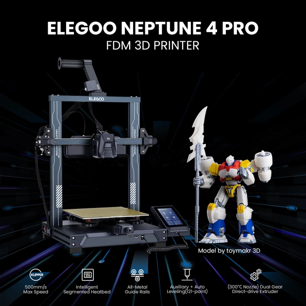 3D-принтер Elegoo Neptune 4 Pro (ELG-50.201.013300) - Фото 13 3D-принтер Elegoo Neptune 4 Pro (ELG-50.201.013300) - зображення 13