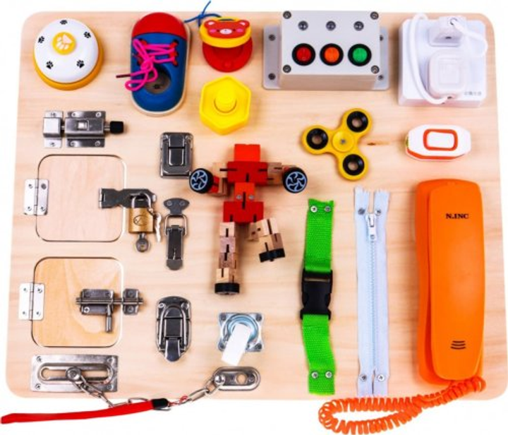 Tablica do nauki edukacyjna multifunkcyjna drewniana (ZDR.HP-4101) (5903864950632) - obraz 1