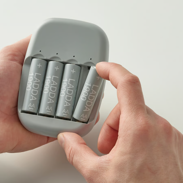 Аккумуляторные батарейки IKEA LADDA 4 шт AA (HR6) 1900 mAh 1.2V Ni-MH многоразовые аккумуляторы набор ИКЕА ЛАДДА 005.098.14 - изображение 3