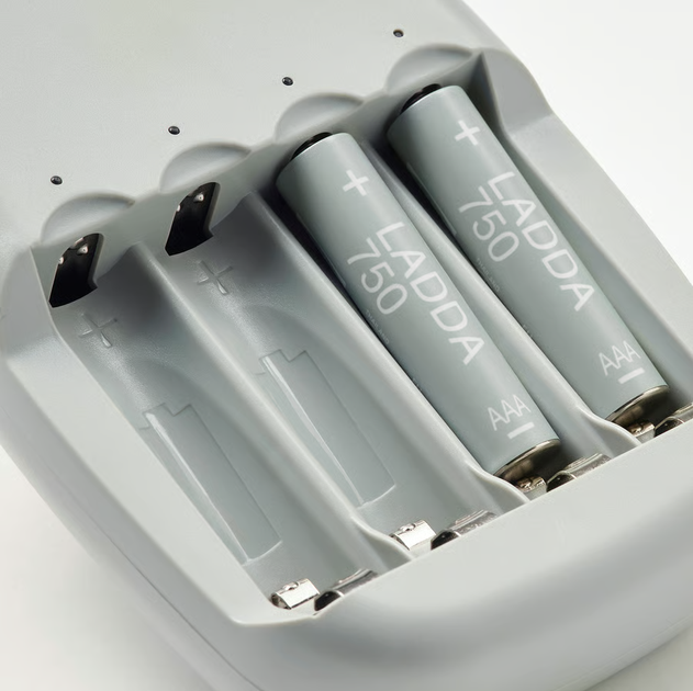 Аккумуляторные батарейки IKEA LADDA 4 шт AAA (HR03) 750 mAh 1.2V Ni-MH многоразовые аккумуляторы набор ИКЕА ЛАДДА 905.098.19 - Фото 6 Аккумуляторные батарейки IKEA LADDA 4 шт AAA (HR03) 750 mAh 1.2V Ni-MH многоразовые аккумуляторы набор ИКЕА ЛАДДА 905.098.19 - изображение 6