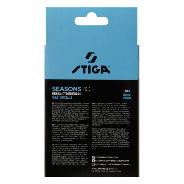 Мячик для настольного тенниса Stiga Seasons White 12 шт (1110-2810-12) (931162) (280382) - изображение 4
