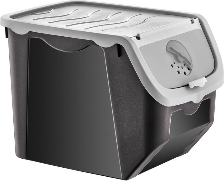 Pojemnik na warzywa i owoce Orion z pokrywą Szary 12 l (5907610283265) - obraz 1