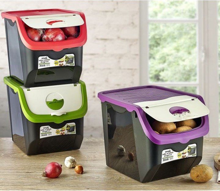 Pojemnik na warzywa i owoce Orion z pokrywą Szary 12 l (5907610283265) - obraz 3