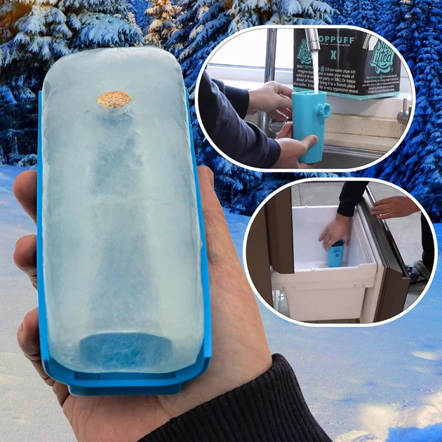 Трубка для курения Ледяная Toppuff X Ice курительная форма Blue - изображение 2