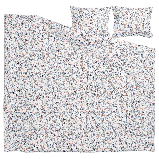 Ковдра та 2 подушки ІКЕА BRUDKRUSBÄR 200x200/50x60 см Квітковий малюнок (00614730) - Фото 5 Ковдра та 2 подушки ІКЕА BRUDKRUSBÄR 200x200/50x60 см Квітковий малюнок (00614730) - изображение 5