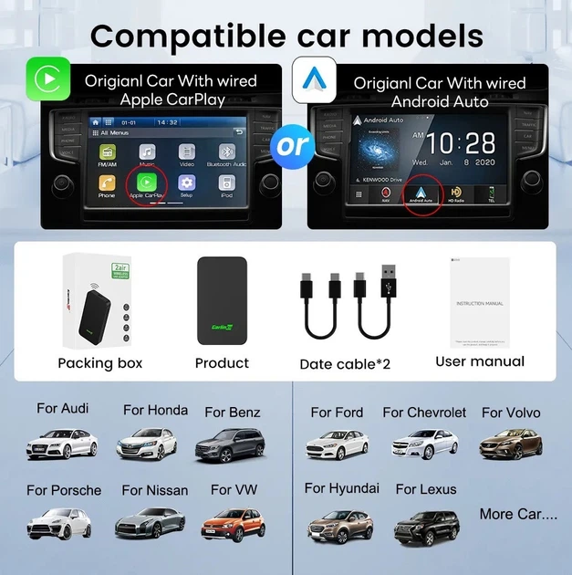 Адаптер CarlinKit 5.0 2air для беспроводного Apple CarPlay / Android Auto (CPC200 2air) - изображение 6