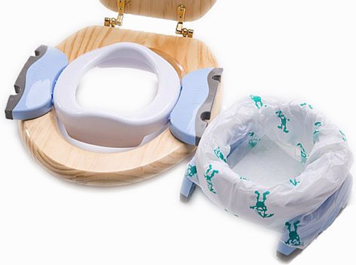 Nakładka na WC i nocnik turystyczny Potette Plus miętowo-biały (88161004457) - obraz 6