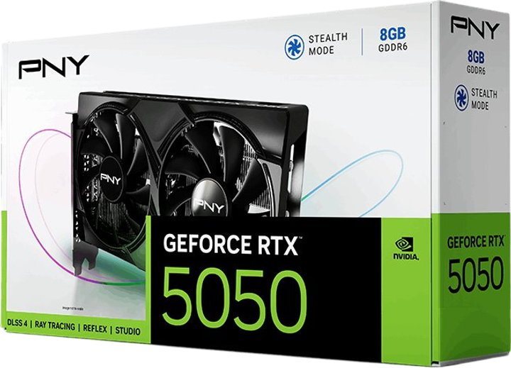 Karta graficzna PNY PCI-Ex GeForce RTX 5050 Dual Fan 8GB GDDR6 (128bit) (2572/20000) (HDMI, 3 x DisplayPort) (VCG50508DFXPB1) - obraz 10