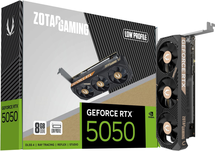 Karta graficzna Zotac PCI-Ex GeForce RTX 5050 GAMING Low Profile 8GB GDDR6 (128bit) (2572/20000) (HDMI, 2 x DisplayPort) (ZT-B50500L-10L) - obraz 6