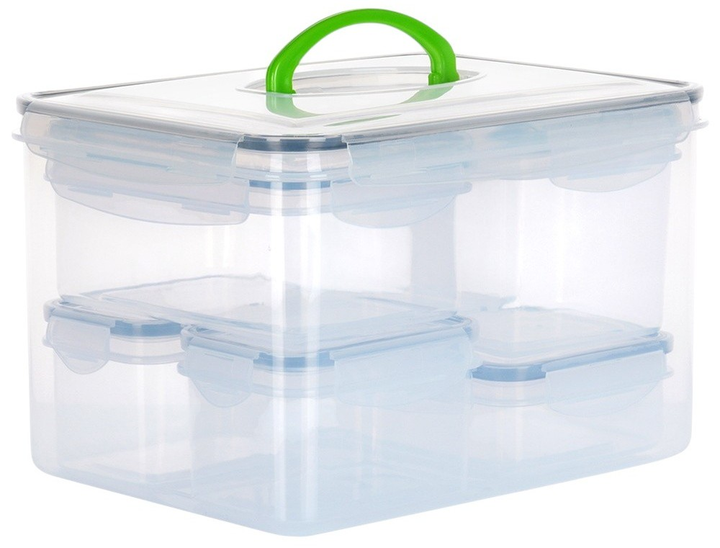 Zestaw pojemników na żywność Vilde z pokrywkami i uszczelkami 7 szt (5904316473143) - obraz 1
