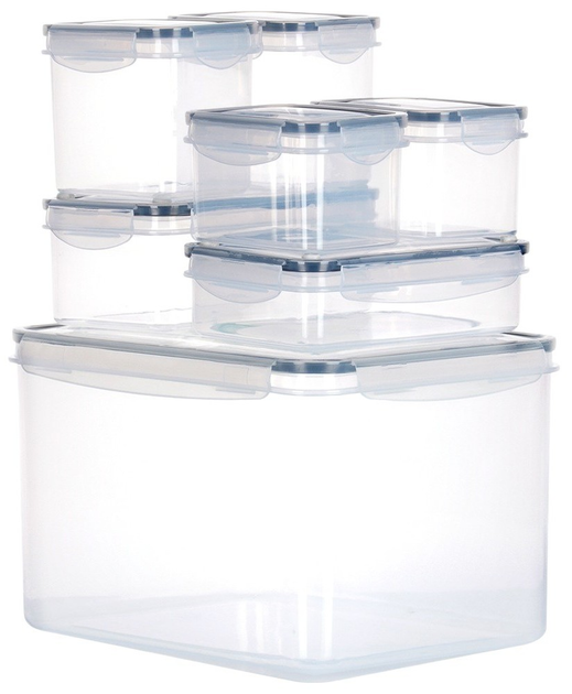 Zestaw pojemników na żywność Vilde z pokrywkami i uszczelkami 7 szt (5904316473143) - obraz 2