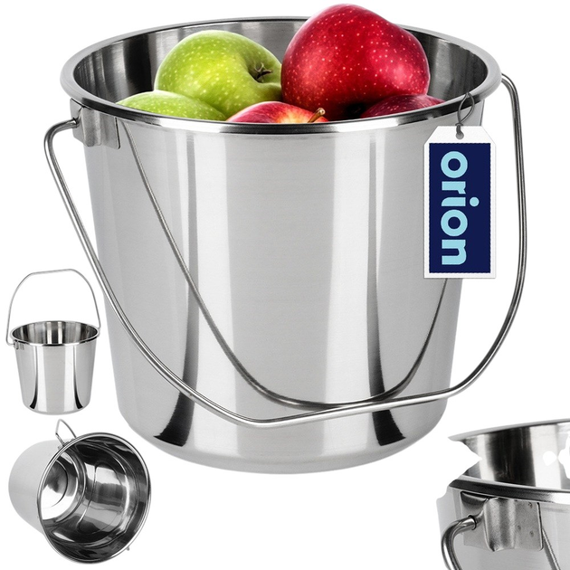 Відро харчове Orion сталеве Сріблясте 5 л (8592381130299) - зображення 5