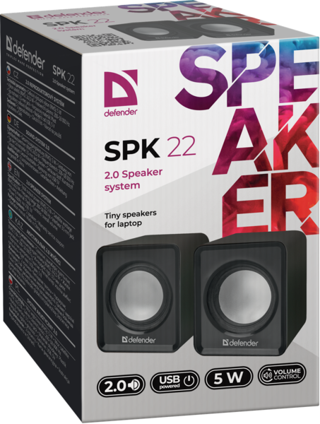 Акустична система Defender SPK 22 2х2,5W USB black (65503) - зображення 2