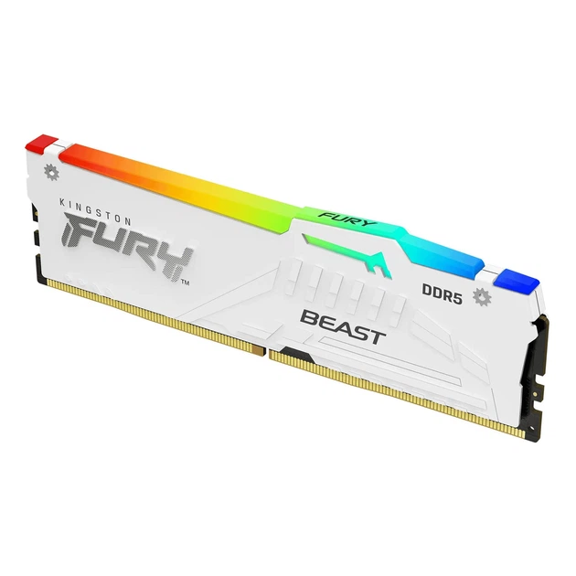 Модуль пам'яті Kingston Fury DDR5 16GB 5600MHz Beast White RGB