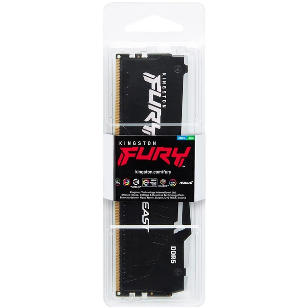 Модуль памяти Kingston Fury DDR5 32Gb 5200MHz Beast Black RGB (KF552C40BBA-32) - изображение 3