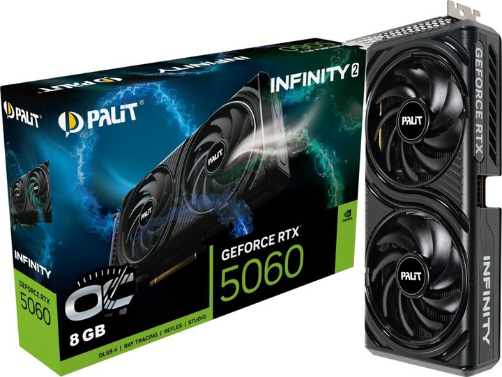 Karta graficzna Palit PCI-Ex GeForce RTX 5060 Infinity 2 OC 8GB GDDR7 (128bit) (2512/28000) (HDMI, 3 x DisplayPort) (NE75060V19P1-GB2063L) - obraz 10