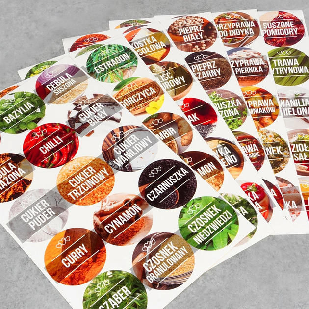 Zestaw pojemników do przechowywania Vilde z drewnianymi pokrywkami i naklejkami 24 szt (5904316491796) - obraz 9