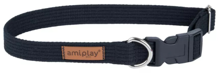 Нашийник для собак Comfy by AquaEl AMIPLAY регульований L Чорний (5907563222243) - зображення 1