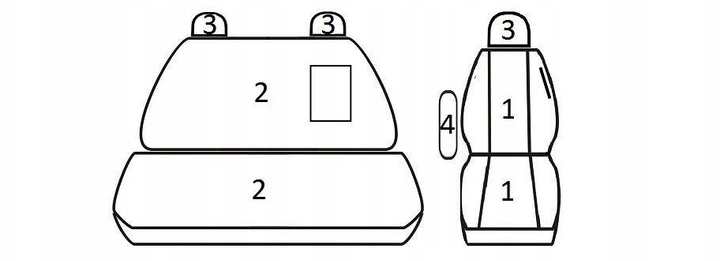 Чохли на автокрісла Atra Comfort для Volkswagen Crafter, 2 шт. (5902288430034) - зображення 2