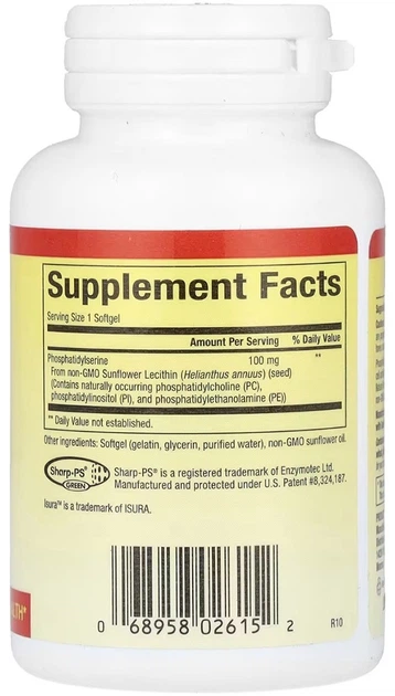 Фосфатидилсерин Natural Factors Phosphatidylserine 100 мг 30 гелевих капсул (068958026152) - зображення 2