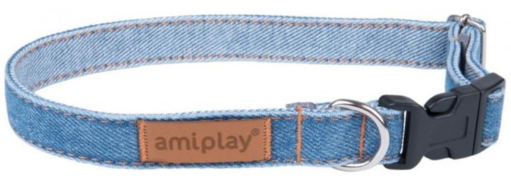 Obroża dla psa Comfy by AquaEl AMIPLAY regulowana S Denim Niebieska (5907563271562) - obraz 1