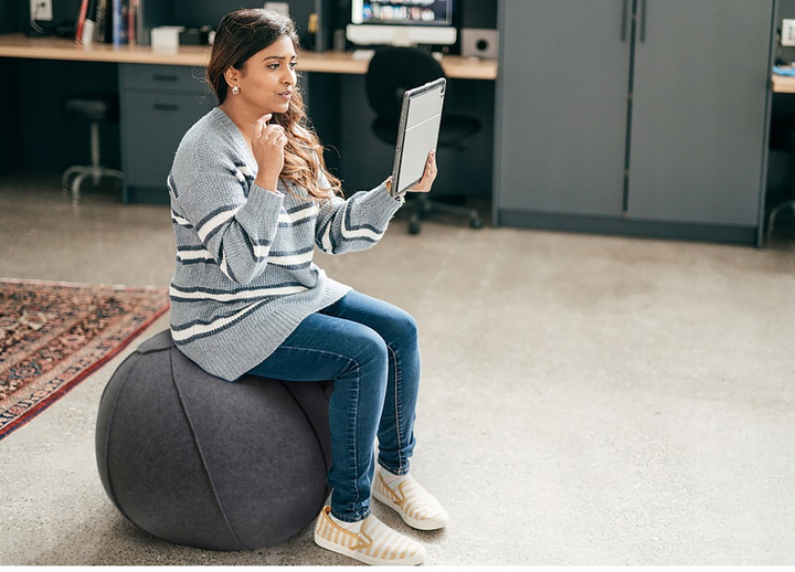 М'яч для сидіння SportVida SV-HE0004 55 см Сірий - зображення 4