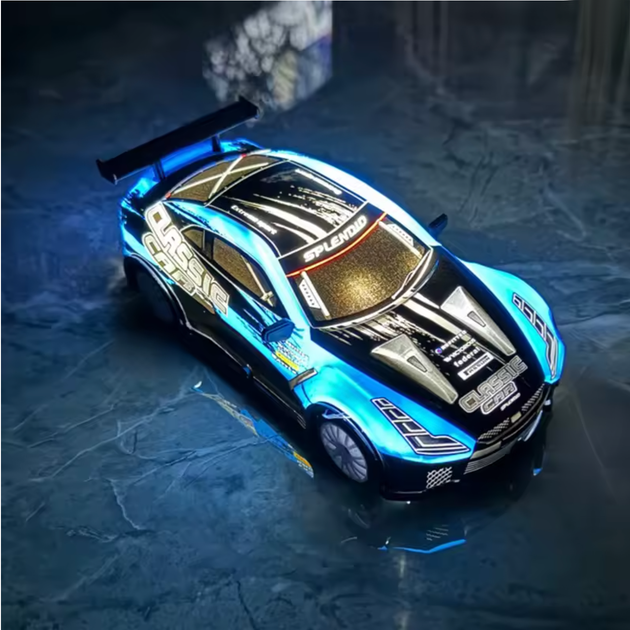 Дрифт машинка на радиоуправлении 4х4 Toyota AE86 (805-6А) сменные колеса, подсветка, аккумулятор 3.7 V Голубой - изображение 3