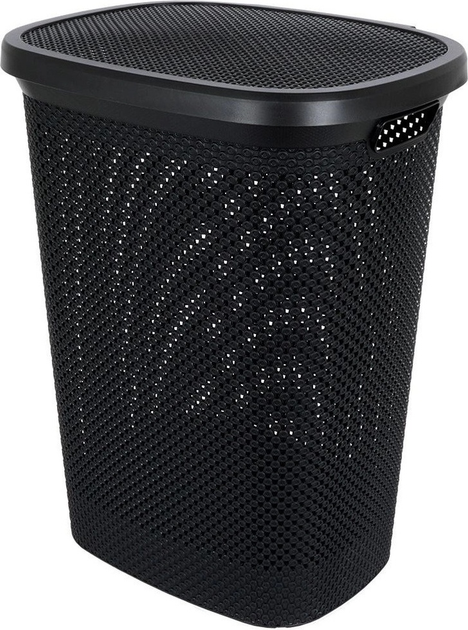 Kosz na pranie Bathroom Solutions plastikowy Czarny 60 l (8720573156745) - obraz 1
