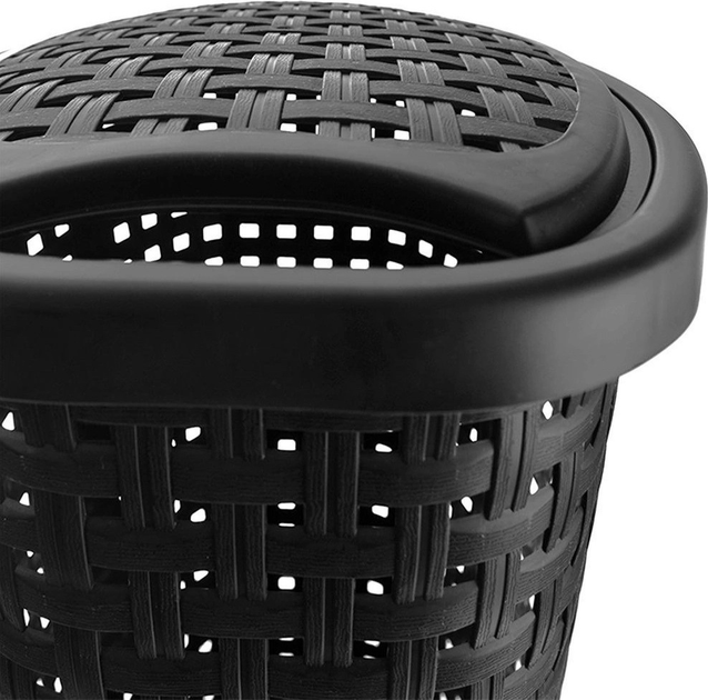 Кошик для білизни Orion пластиковий Чорний 45 л (8694917007539) - зображення 4