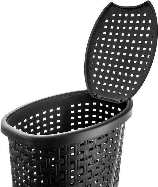 Кошик для білизни Orion пластиковий Чорний 45 л (8694917007539) - зображення 5