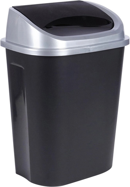 Сміттєвий кошик Vilde пластиковий 25 л Чорний (8720573562324) - зображення 1