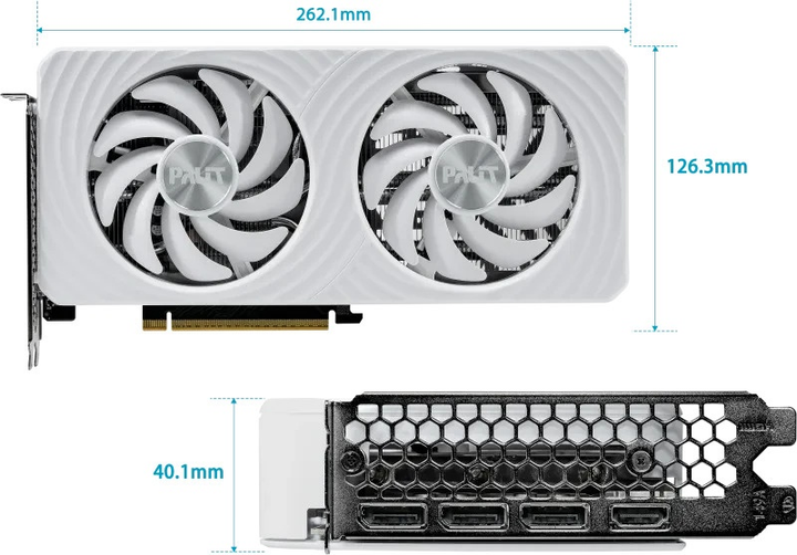 Karta graficzna Palit PCI-Ex GeForce RTX 5060 Ti White OC 16GB GDDR7 (128bit) (2602/28000) (HDMI, 3 x DisplayPort) (NE7506TU19T1-GB2061M) - obraz 11