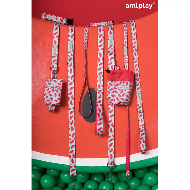 Нашийник для собак Comfy by AquaEl BE HAPPY регульований M Denim Watermelon (5907563282254) - зображення 4