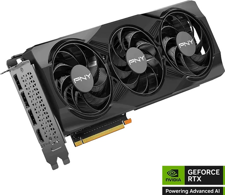 Karta graficzna PNY PCI-Ex GeForce RTX 5070 Triple Fan 12GB GDDR7 (192bit) (2510/28000) (HDMI, 3 x DisplayPort) (VCG507012TFXPB1) - obraz 3