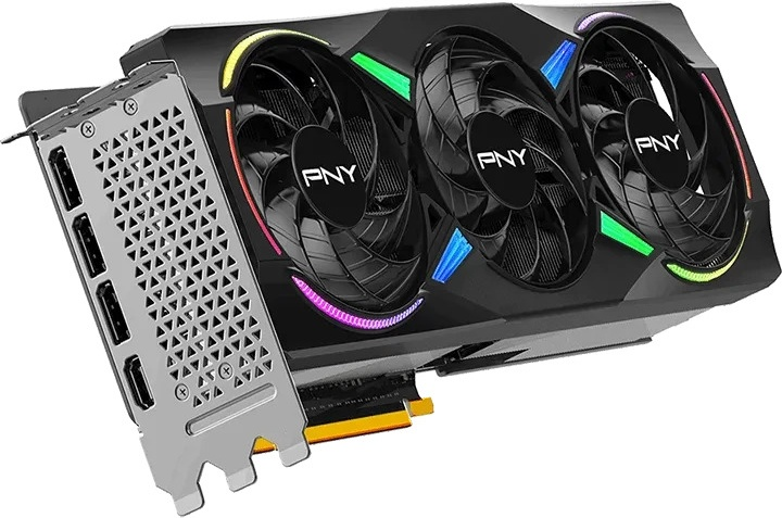 Karta graficzna PNY PCI-Ex GeForce RTX 5070 Ti ARGB Epic-X RGB OC Triple Fan 16GB GDDR7 (256bit) (2300/28000) (HDMI, 3 x DisplayPort) (VCG5070T16TFXXPB1-O) - obraz 2