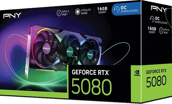 Karta graficzna PNY PCI-Ex GeForce RTX 5080 ARGB Epic-X RGB OC Triple Fan 16GB GDDR7 (256bit) (2775/30000) (HDMI, 3 x DisplayPort) (VCG508016TFXXPB1-O) - obraz 11