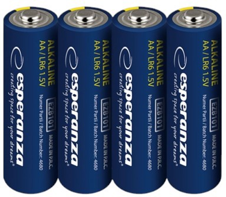 Baterie alkaliczne Esperanza AA 4 szt (5901299959824) - obraz 1