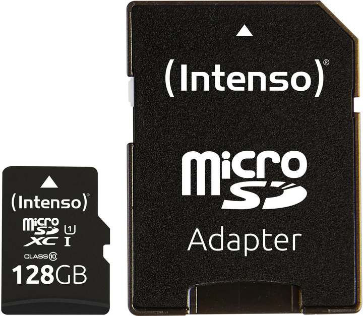 Karta pamięci Intenso microSDXC 128GB Class 10 UHS-I U1 + adapter SD (3424491) - obraz 1