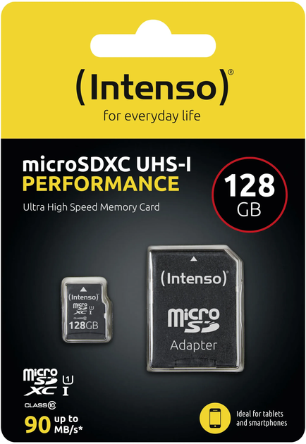 Karta pamięci Intenso microSDXC 128GB Class 10 UHS-I U1 + adapter SD (3424491) - obraz 3