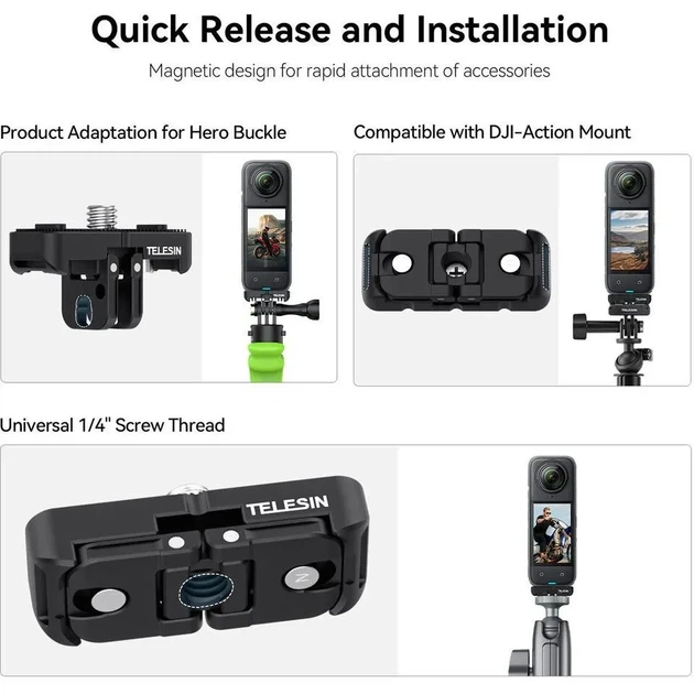 Адаптер Telesin S7-JBK-05 на крепление для Insta360 X4 и Insta360 X5 - изображение 5