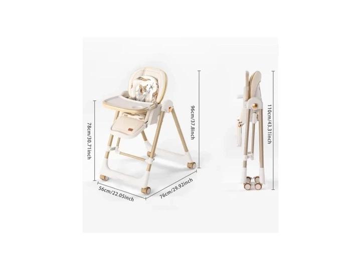 Стільчик-шезлонг для годування 2в1 Kidilo Baby Chair Z901 beige