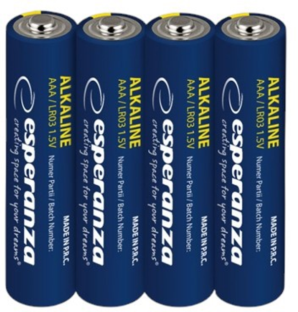 Baterie alkaliczne Esperanza AAA 4 szt (5901299959831) - obraz 1