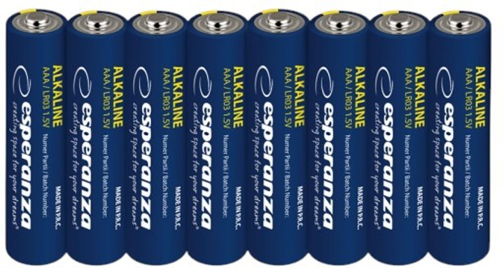 Baterie alkaliczne Esperanza AAA 8 szt (5901299945315) - obraz 1