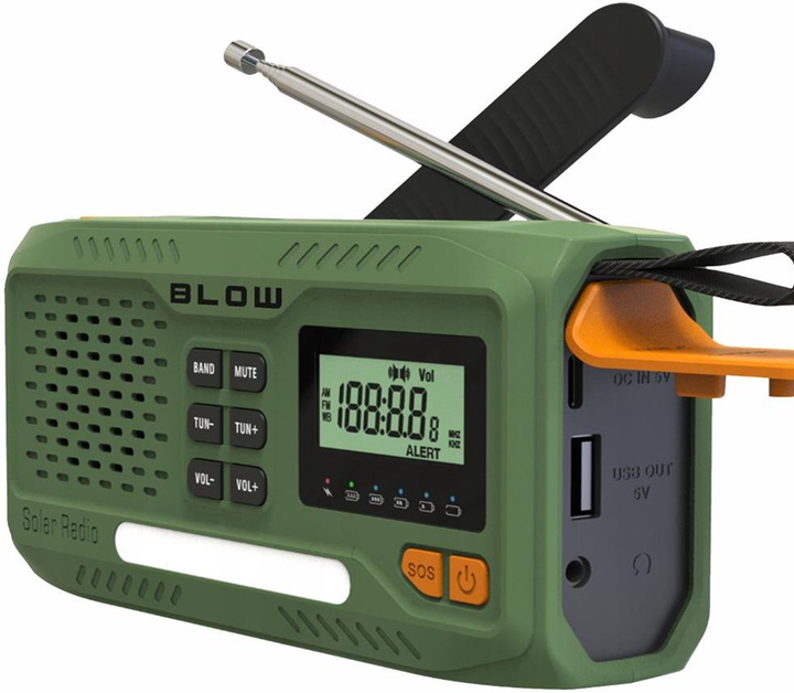 Radio przenośne analogowe solarne Blow AM/FM RA13 (5900804146032) - obraz 3