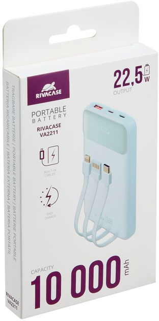 УМБ RIVACASE Rivapower VA2211 10000 mAh 22.5W White - Фото 14 УМБ RIVACASE Rivapower VA2211 10000 mAh 22.5W White - изображение 14