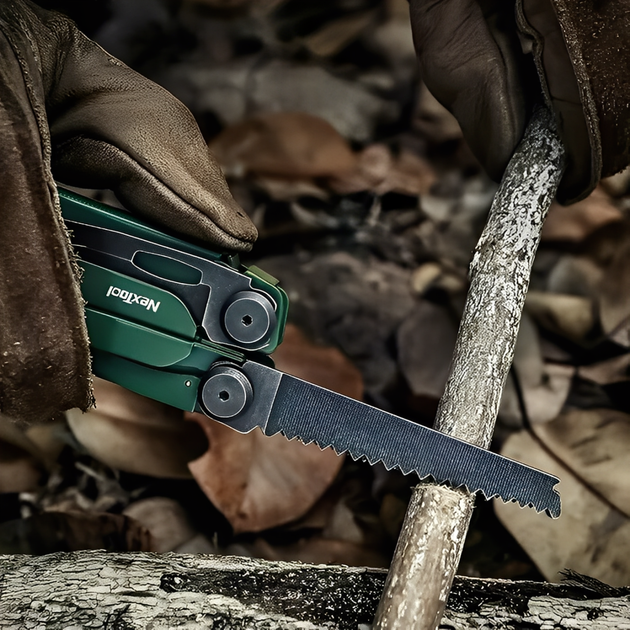 Мультитул NexTool NE20285 16 в 1 универсальный многофункциональный складной EDC инструмент с плоскогубцами ножом пилой отвертками ножницами открывалкой напильником с чехлом для туризма рыбалки походов кемпинга ремонта - изображение 7