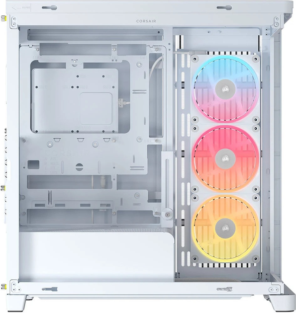 Obudowa Corsair Frame 4500X LX-R RGB iCUE LINK Panoramic Glass Mid-Tower White (CC-9011317-WW) - obraz 4