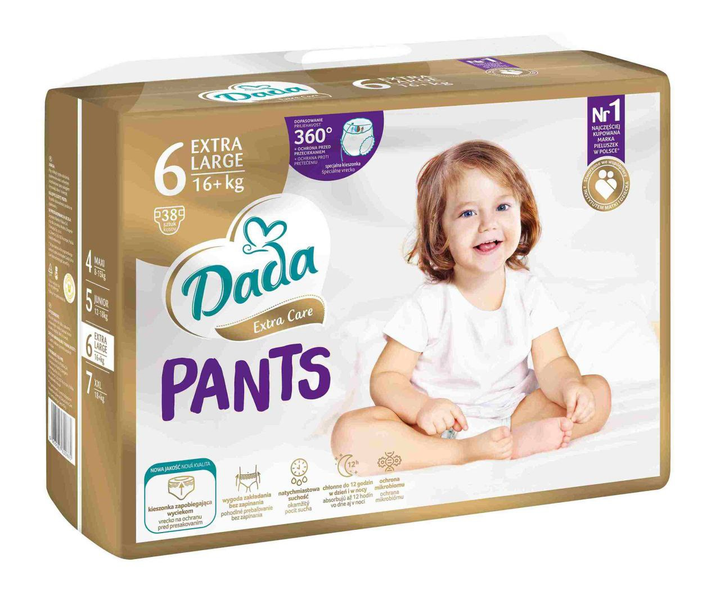 Подгузники-трусики Dada Extra care 6 (16+кг) 38шт - изображение 4