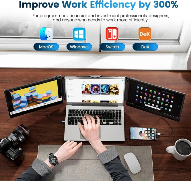 Монитор портативный 14" Domyfan S2 Full HD IPS 60 Гц (102142645) - Уценка - изображение 5